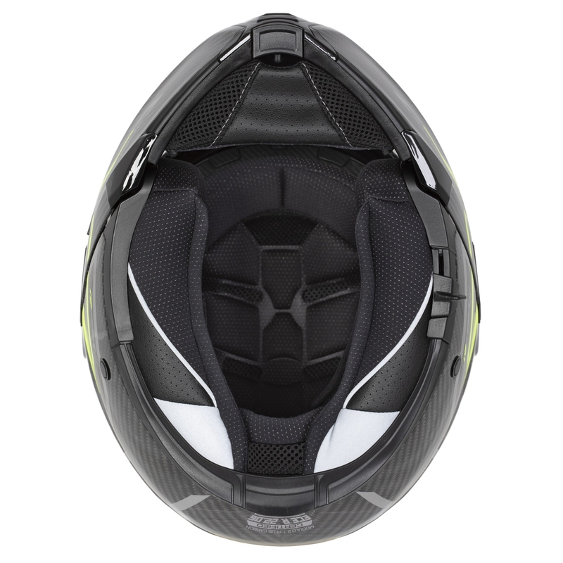 Preklopna kaciga Cassida Modulo 2.1 Plus Carbon fluo žuto-srebrno-crna