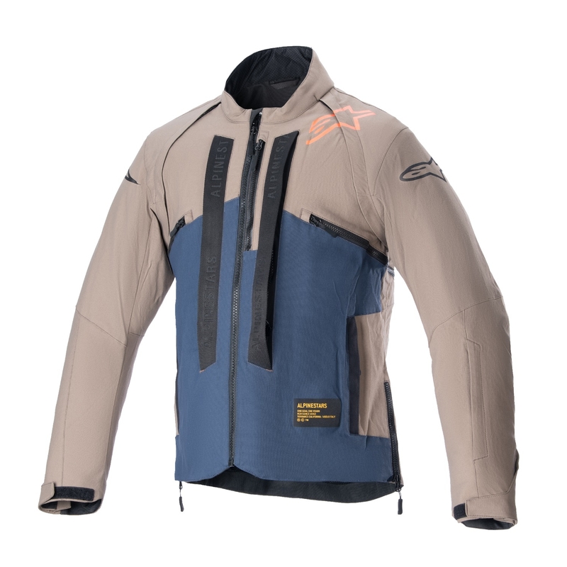 Alpinestars Techdura motoristička jakna crno-smeđa-tamno plava