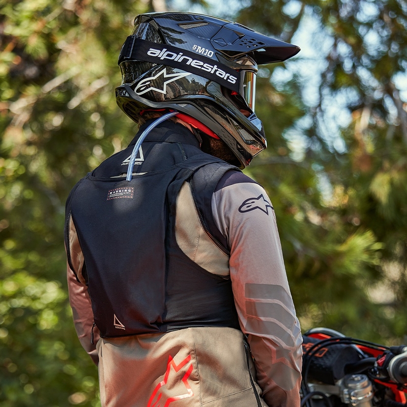 Alpinestars Techdura motoristička jakna crno-smeđa-tamno plava