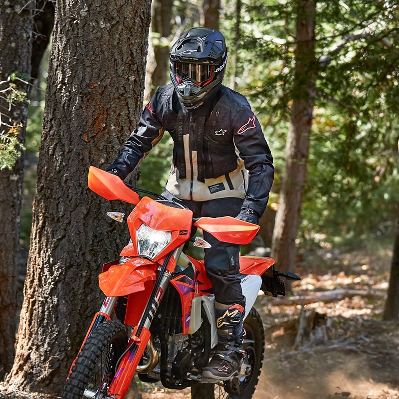 Alpinestars Techdura motoristička jakna crno-smeđa-tamno plava