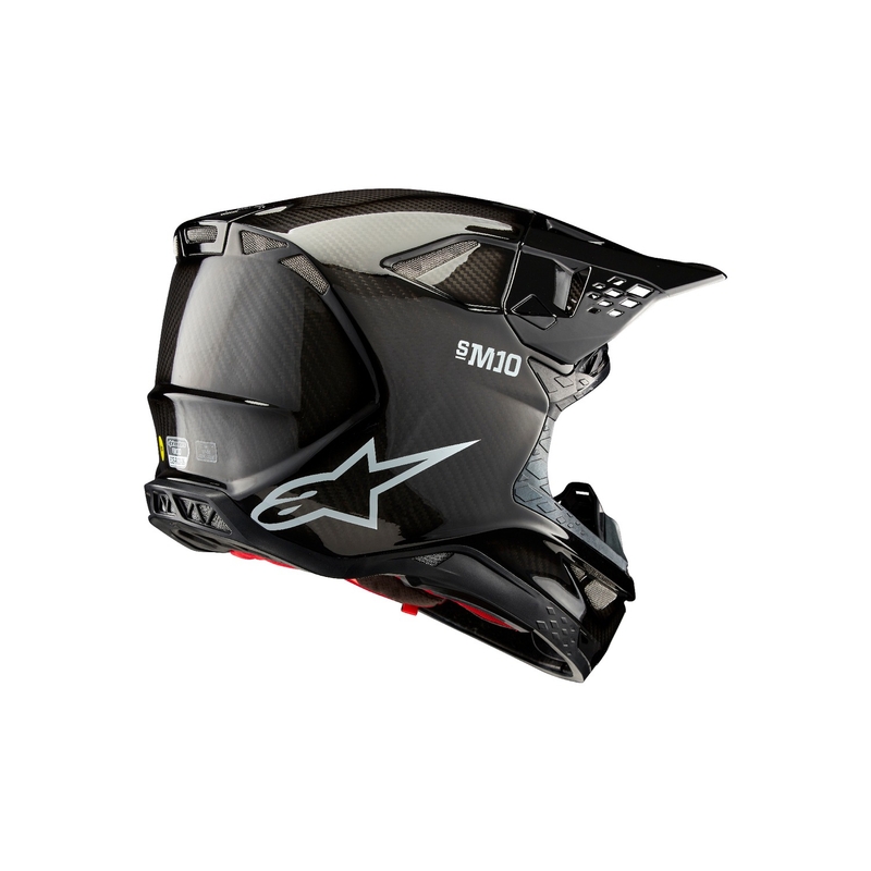 Motocross kaciga Alpinestars Supertech S-M10 Solid glossy carbon