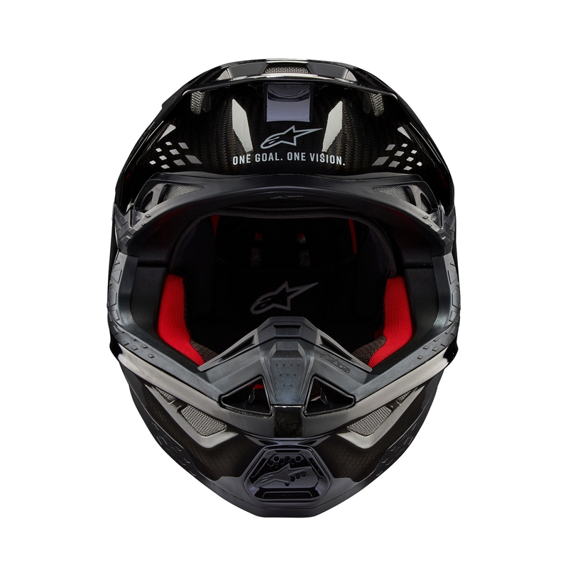 Motocross kaciga Alpinestars Supertech S-M10 Solid glossy carbon