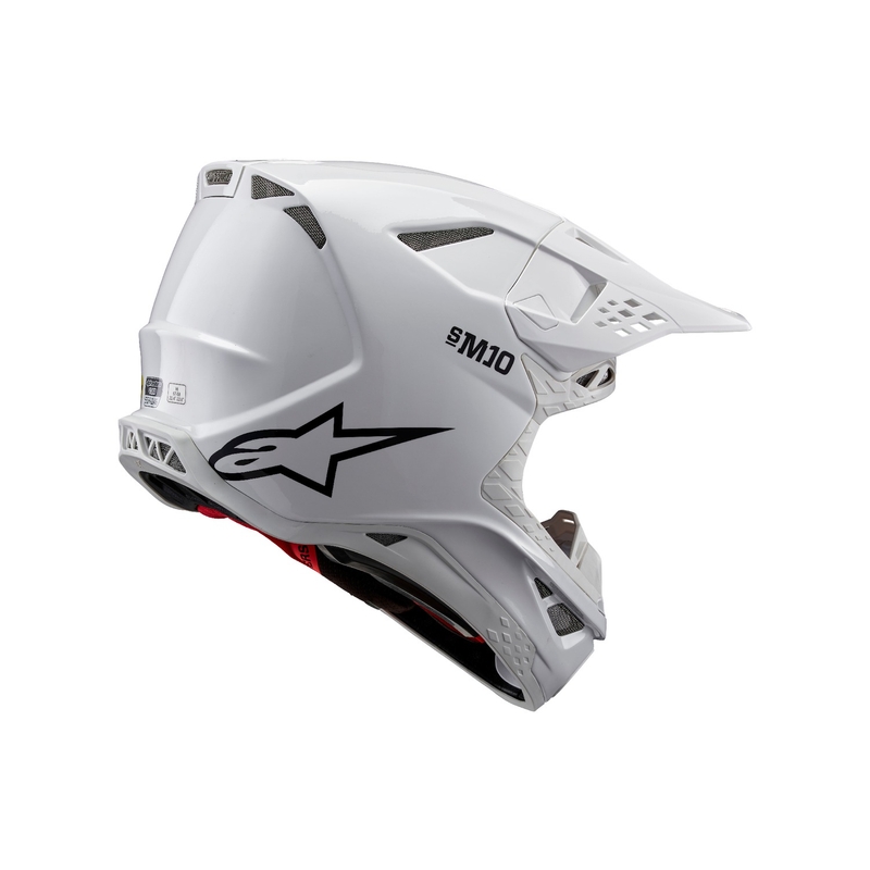 Alpinestars Supertech S-M10 Čvrsta bijela kaciga za motocross