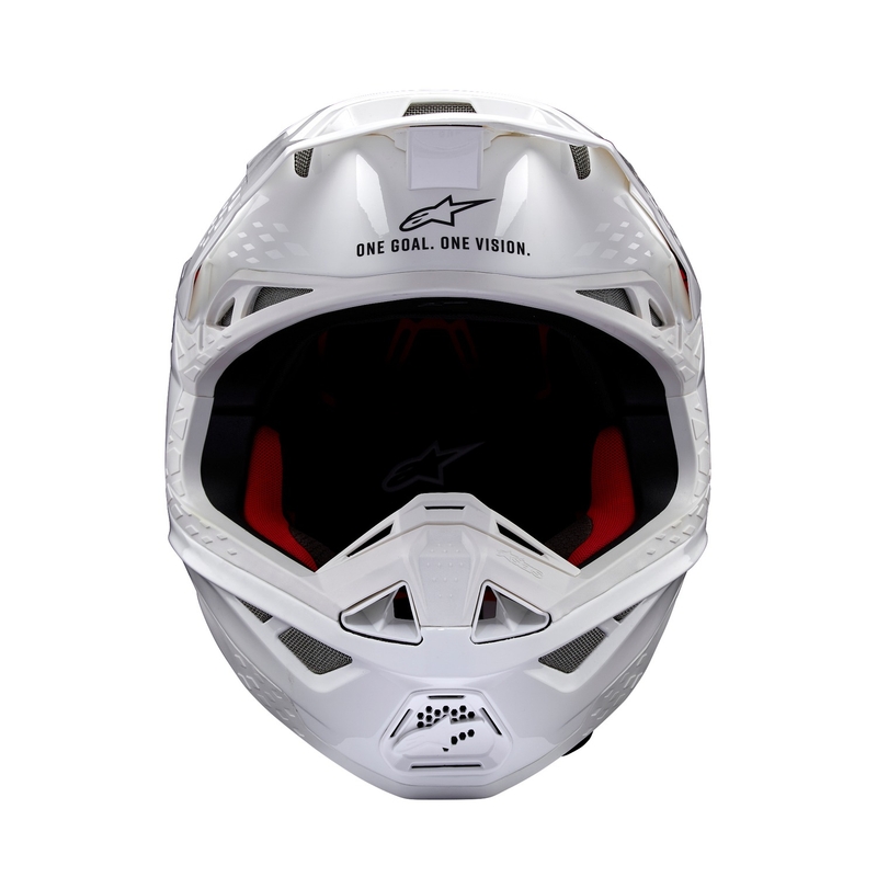 Alpinestars Supertech S-M10 Čvrsta bijela kaciga za motocross