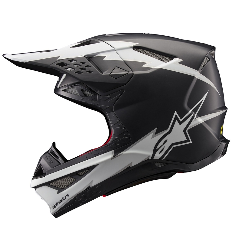 Motocross kaciga Alpinestars Supertech S-M10 Ampress mat crno-bijela