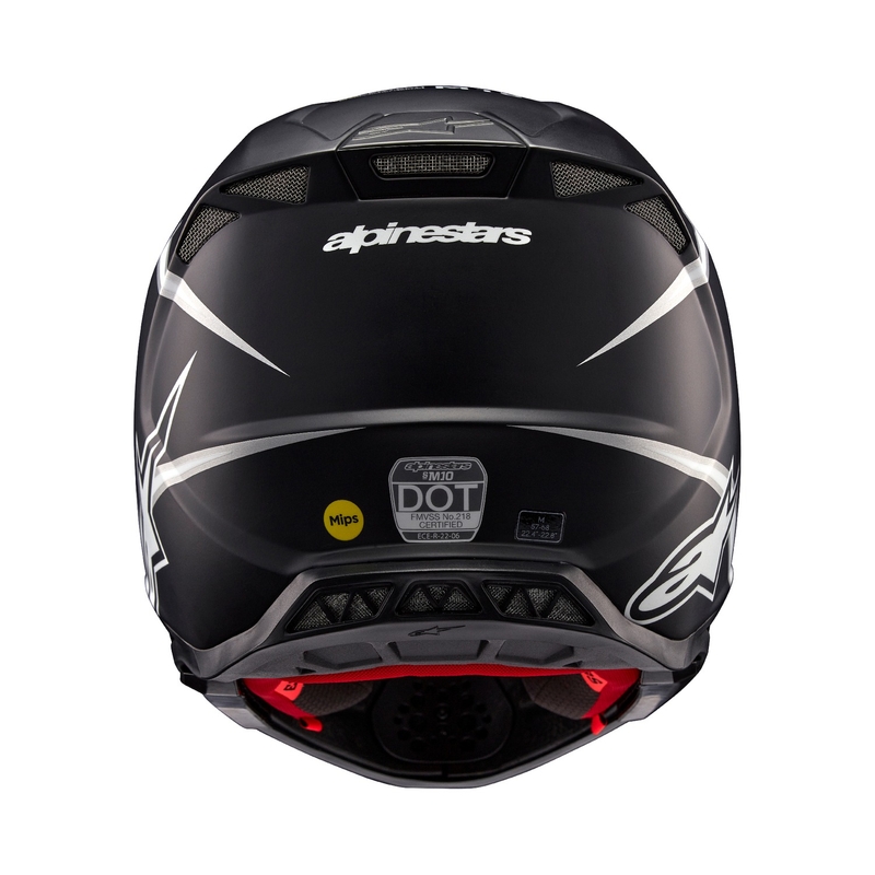 Motocross kaciga Alpinestars Supertech S-M10 Ampress mat crno-bijela