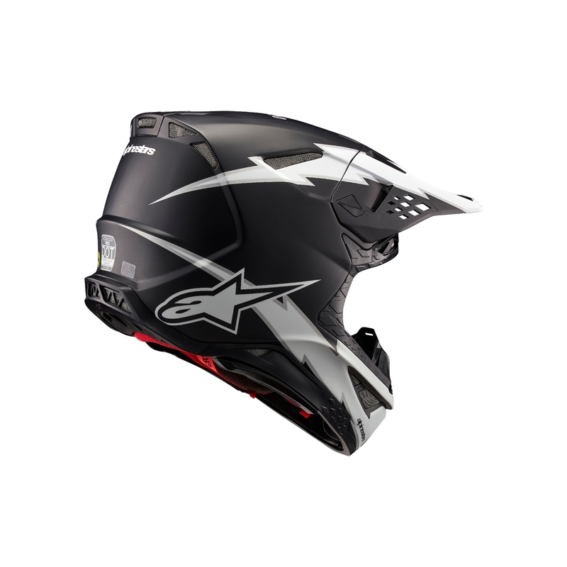 Motocross kaciga Alpinestars Supertech S-M10 Ampress mat crno-bijela