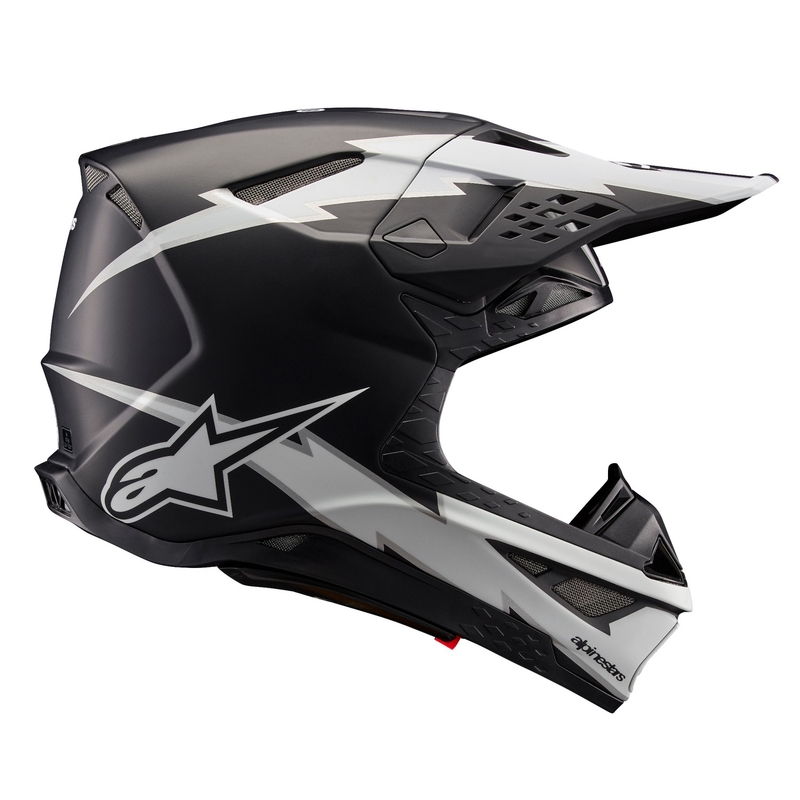Motocross kaciga Alpinestars Supertech S-M10 Ampress mat crno-bijela