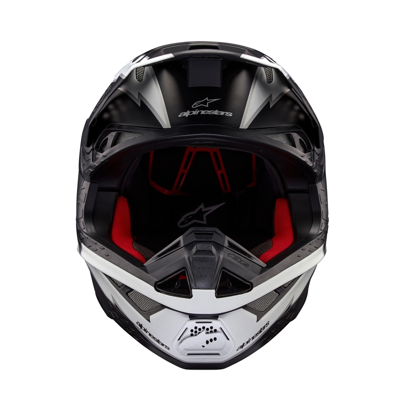Motocross kaciga Alpinestars Supertech S-M10 Ampress mat crno-bijela