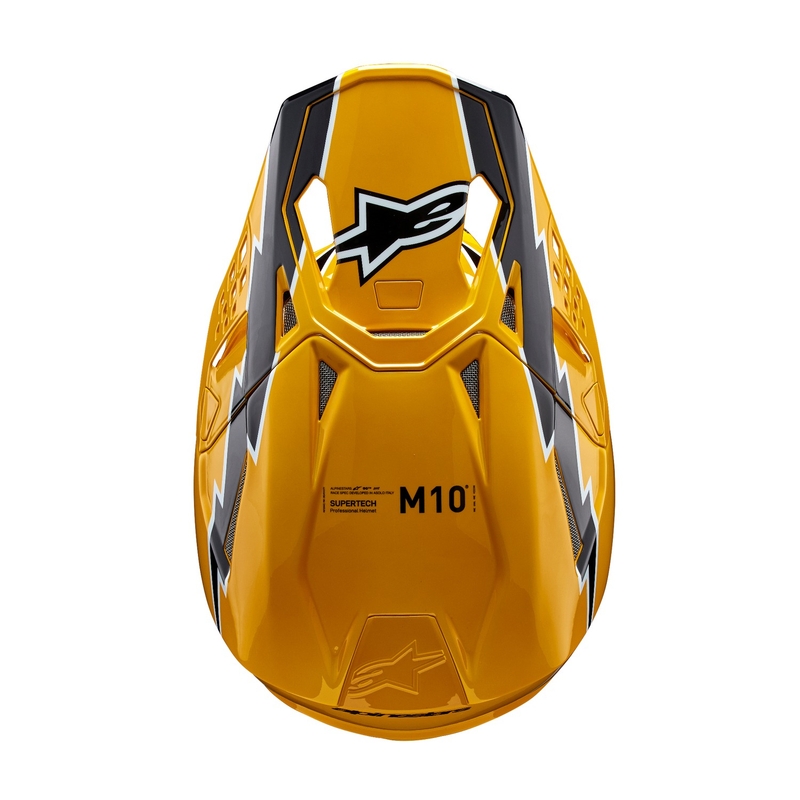 Alpinestars Supertech S-M10 Ampress motocross kaciga crno-žuta