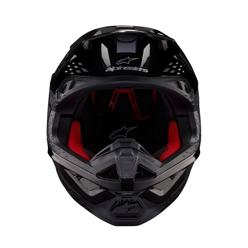 Alpinestars Supertech S-M10 Flood Motocross kaciga crno-tamno siva
