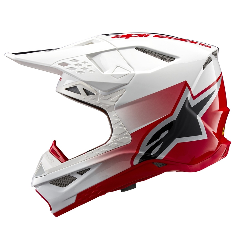 Alpinestars Supertech S-M10 Unite motokros kaciga crveno-bijela