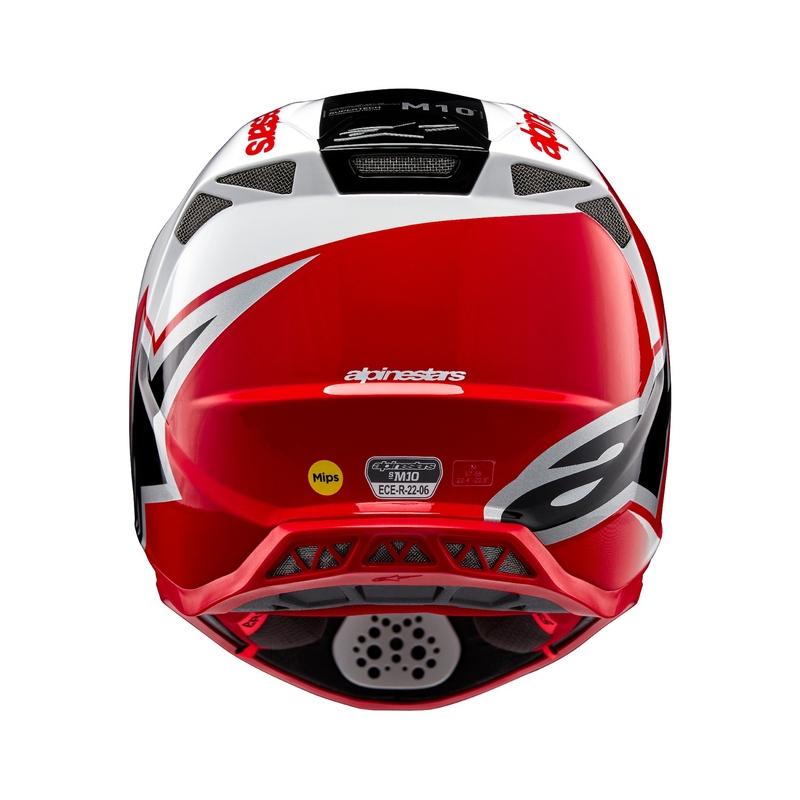 Alpinestars Supertech S-M10 Unite motokros kaciga crveno-bijela