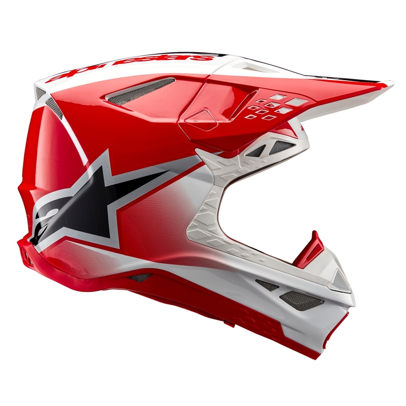 Alpinestars Supertech S-M10 Unite motokros kaciga crveno-bijela