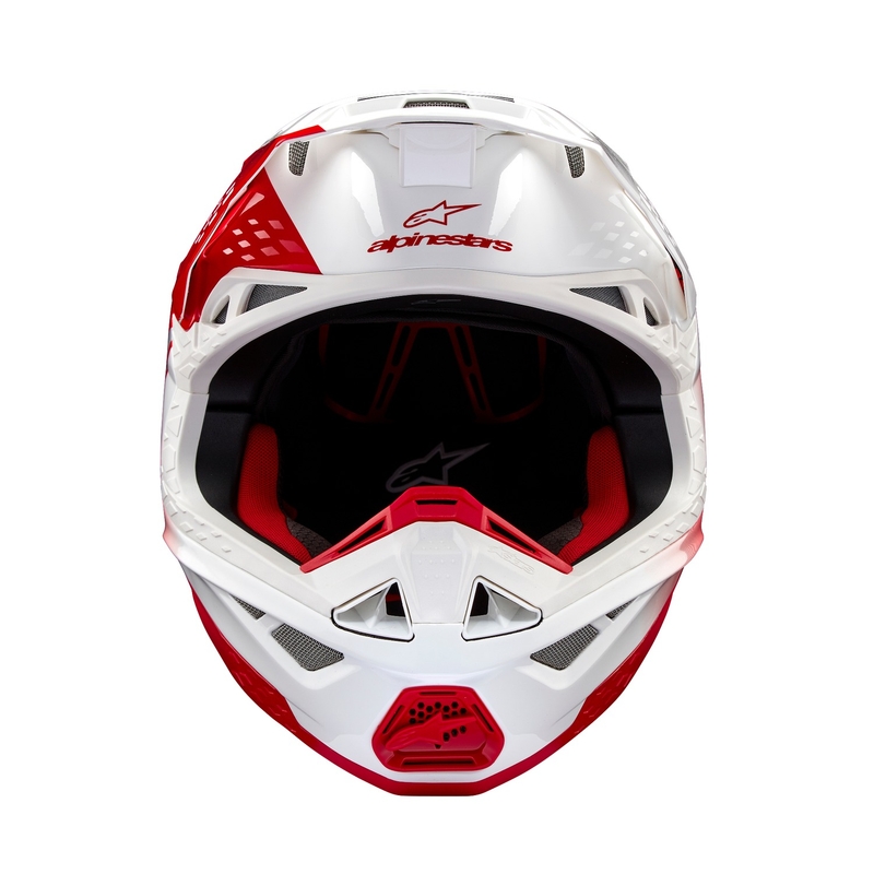 Alpinestars Supertech S-M10 Unite motokros kaciga crveno-bijela