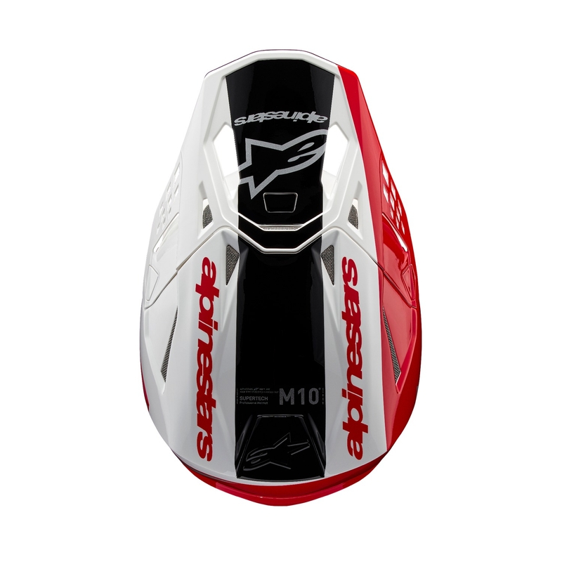Alpinestars Supertech S-M10 Unite motokros kaciga crveno-bijela