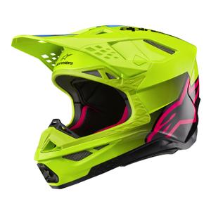 Motocross kaciga Alpinestars Supertech S-M10 Unite fluo žuto-crno-roza