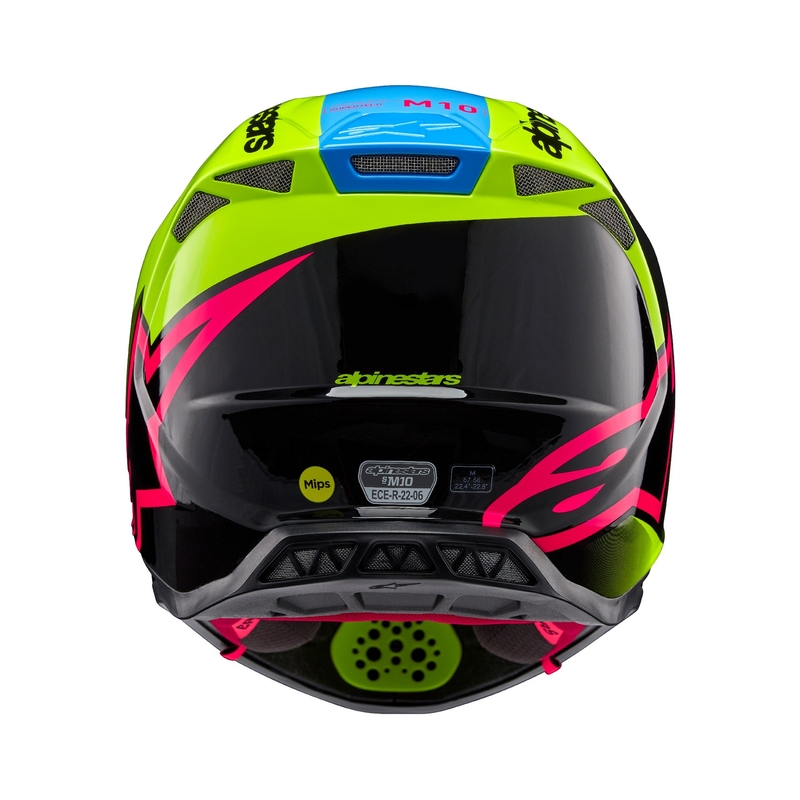 Motocross kaciga Alpinestars Supertech S-M10 Unite fluo žuto-crno-roza