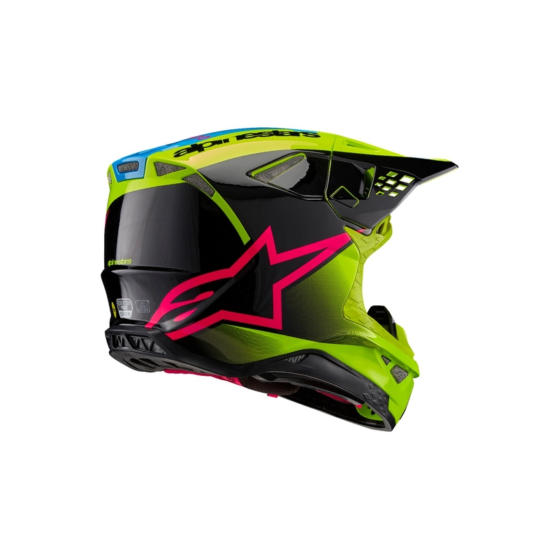 Motocross kaciga Alpinestars Supertech S-M10 Unite fluo žuto-crno-roza