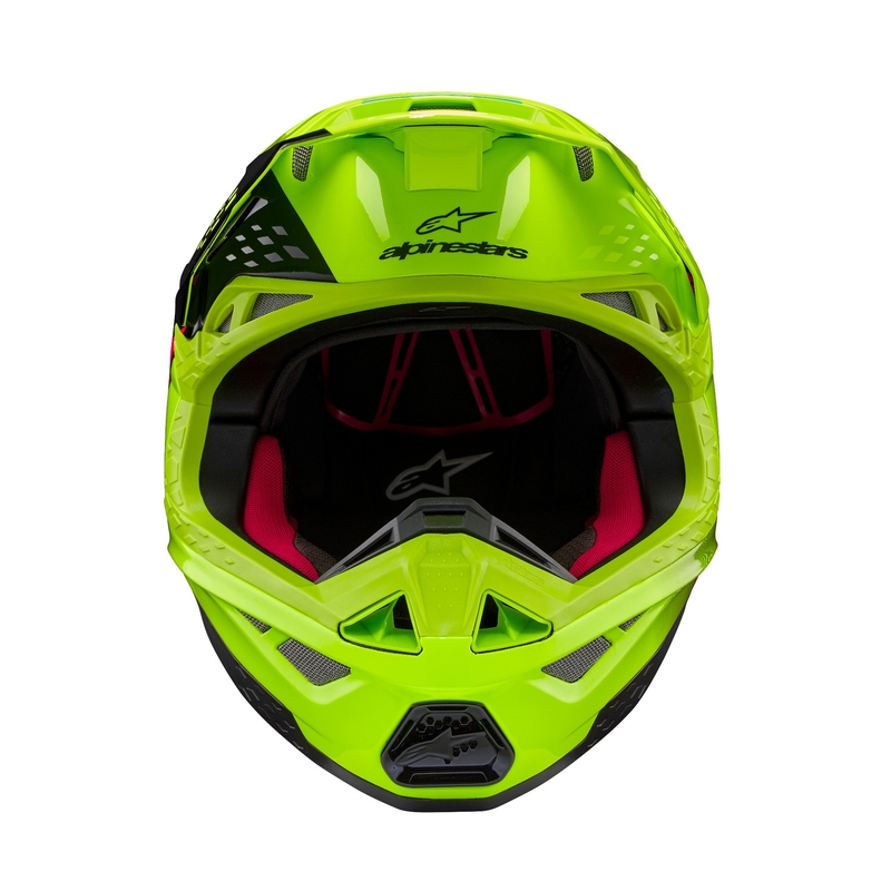 Motocross kaciga Alpinestars Supertech S-M10 Unite fluo žuto-crno-roza