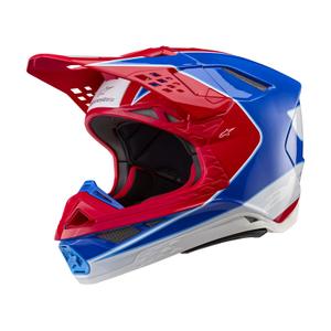 Motocross kaciga Alpinestars Supertech S-M10 Aeon fluo crveno-plava