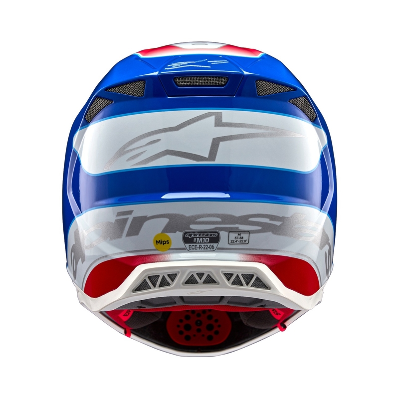 Motocross kaciga Alpinestars Supertech S-M10 Aeon fluo crveno-plava