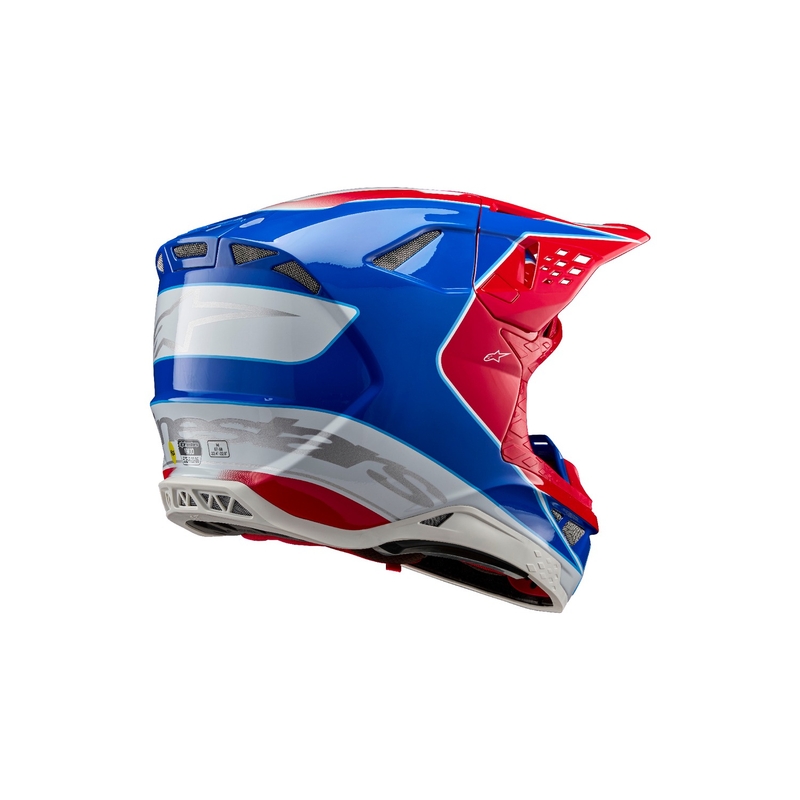 Motocross kaciga Alpinestars Supertech S-M10 Aeon fluo crveno-plava