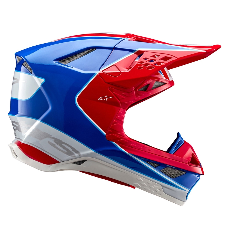 Motocross kaciga Alpinestars Supertech S-M10 Aeon fluo crveno-plava