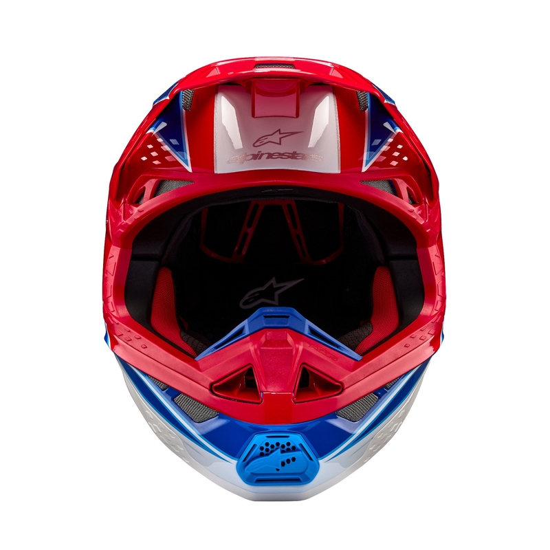 Motocross kaciga Alpinestars Supertech S-M10 Aeon fluo crveno-plava