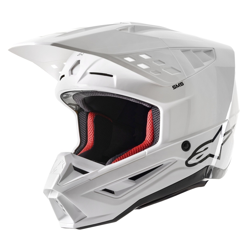 Alpinestars S-M5 Čvrsta bijela kaciga za motocross