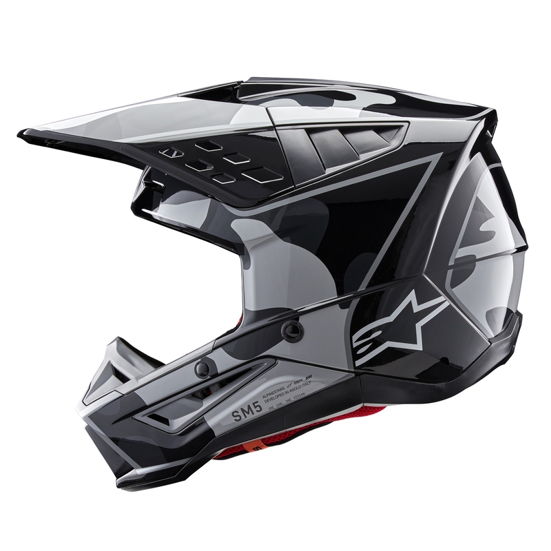 Alpinestars S-M5 Rover 2 kaciga za motocross crno-srebrna