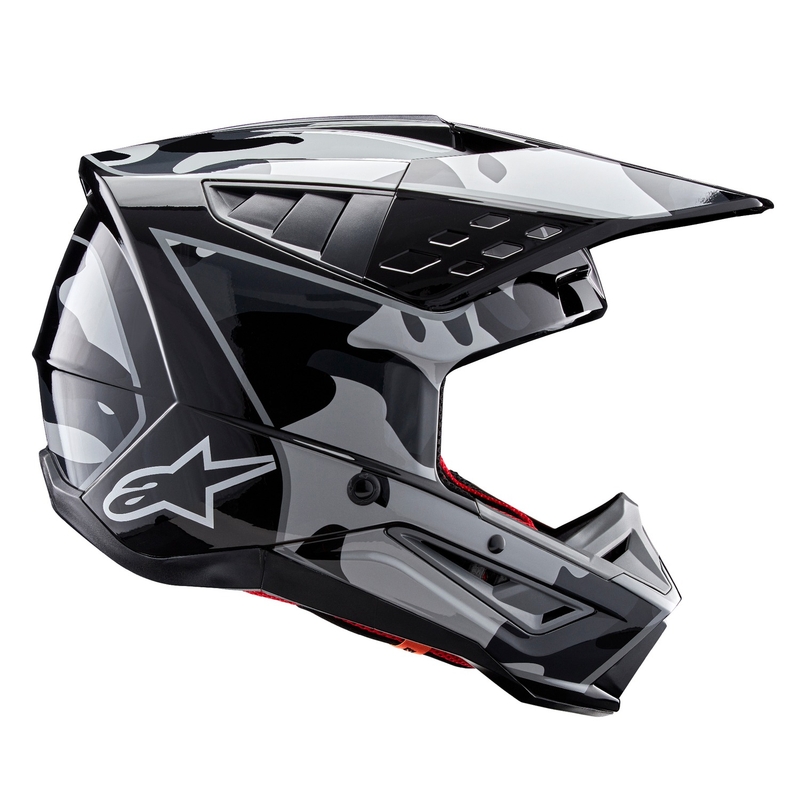 Alpinestars S-M5 Rover 2 kaciga za motocross crno-srebrna