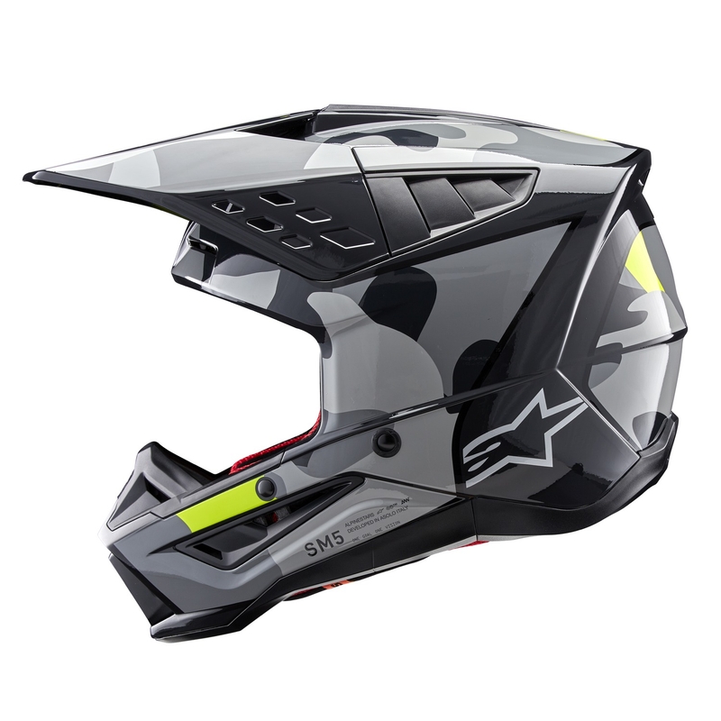 Motocross kaciga Alpinestars S-M5 Rover 2 tamno siva-fluo žuta