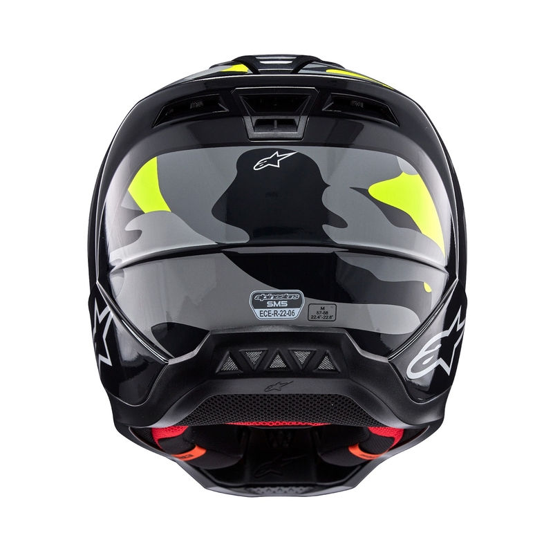 Motocross kaciga Alpinestars S-M5 Rover 2 tamno siva-fluo žuta