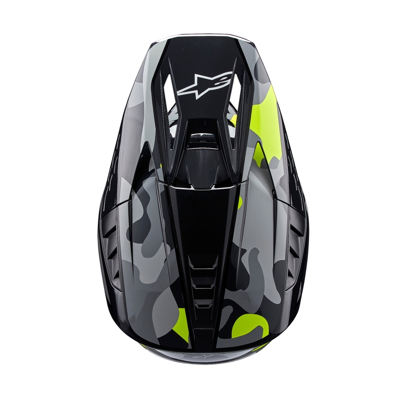 Motocross kaciga Alpinestars S-M5 Rover 2 tamno siva-fluo žuta
