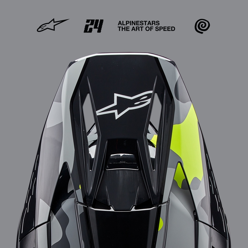 Motocross kaciga Alpinestars S-M5 Rover 2 tamno siva-fluo žuta