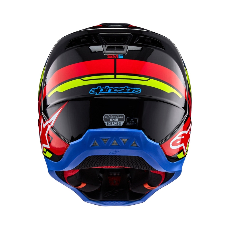 Motocross kaciga Alpinestars S-M5 Action 2 fluo yellow-fluo red