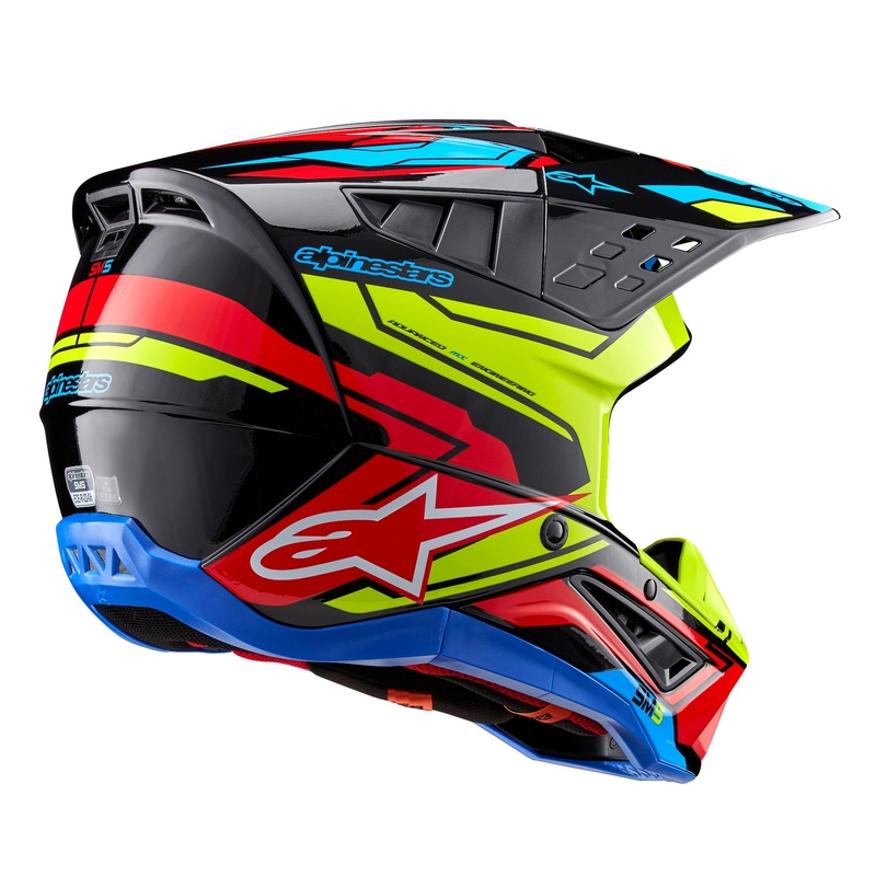 Motocross kaciga Alpinestars S-M5 Action 2 fluo yellow-fluo red