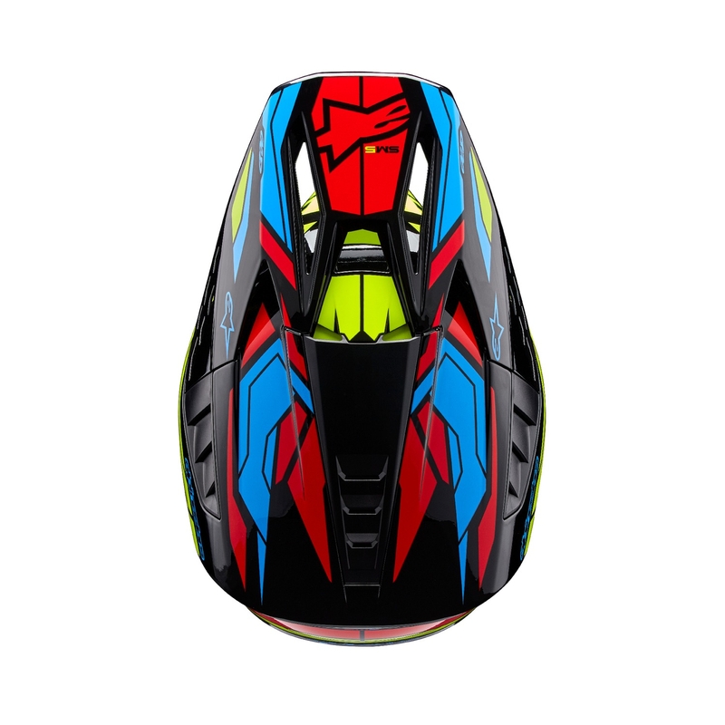 Motocross kaciga Alpinestars S-M5 Action 2 fluo yellow-fluo red