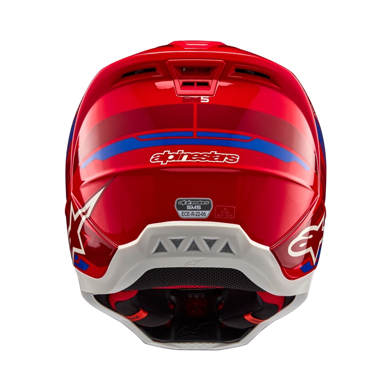 Motocross kaciga Alpinestars S-M5 Action 2 fluo crveno-plava