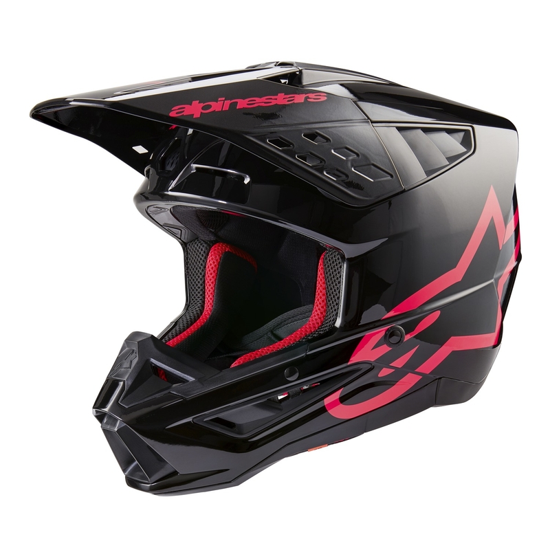 Alpinestars S-M5 Corp motokros kaciga crno-ružičasta