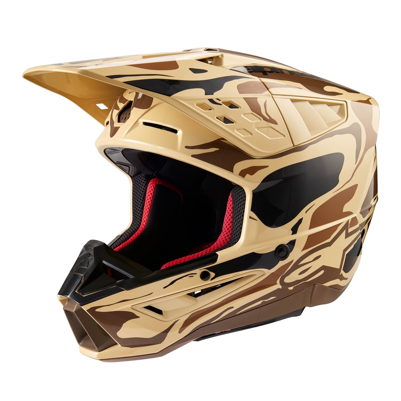 Alpinestars S-M5 Mineral Matte Dark Brown Camo Motocross kaciga