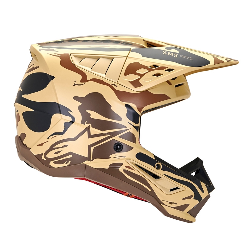 Alpinestars S-M5 Mineral Matte Dark Brown Camo Motocross kaciga