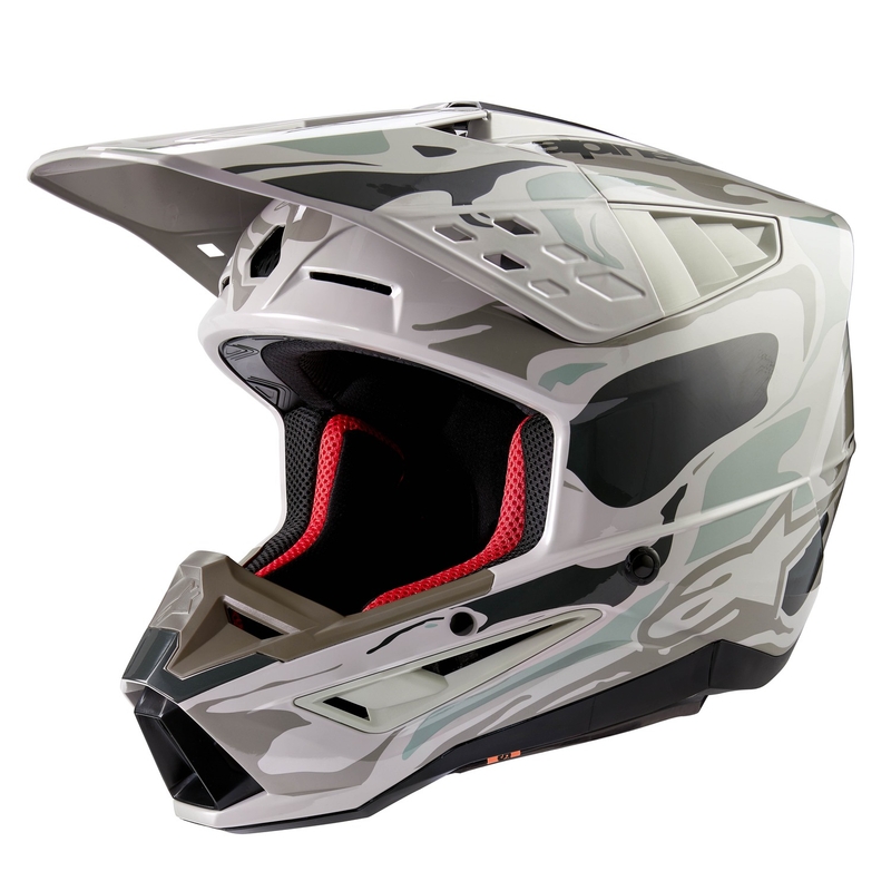 Motocross kaciga Alpinestars S-M5 Mineral sivo-zelena camo