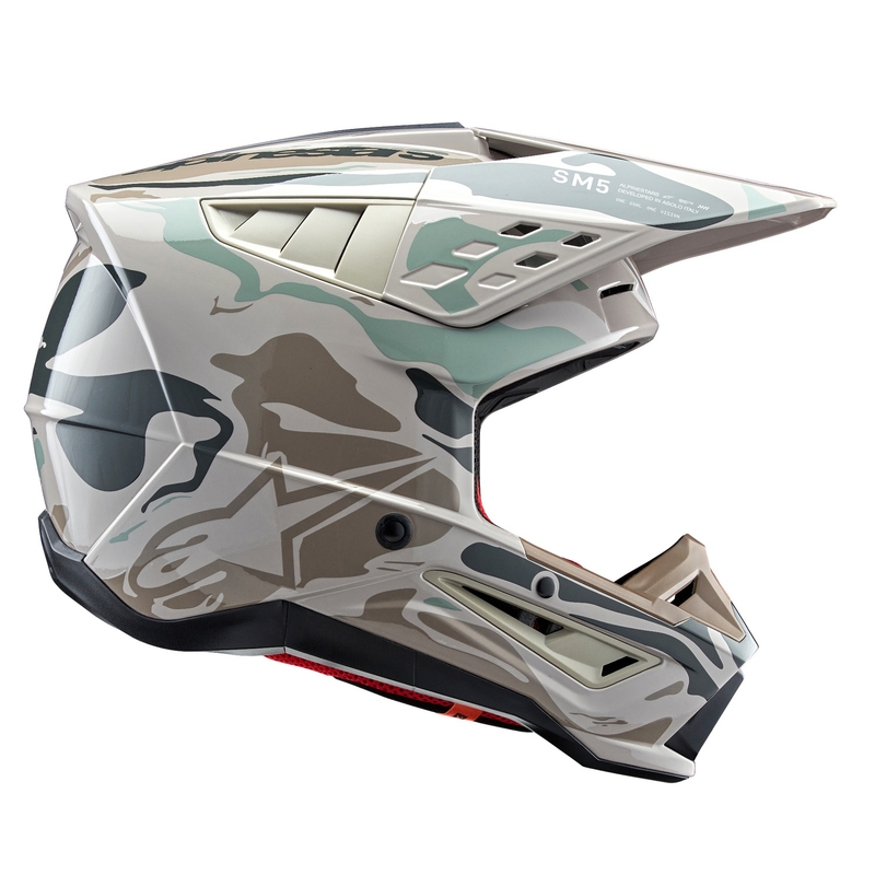 Motocross kaciga Alpinestars S-M5 Mineral sivo-zelena camo