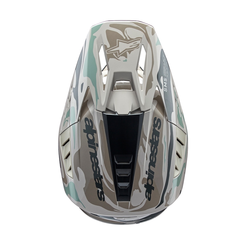 Motocross kaciga Alpinestars S-M5 Mineral sivo-zelena camo
