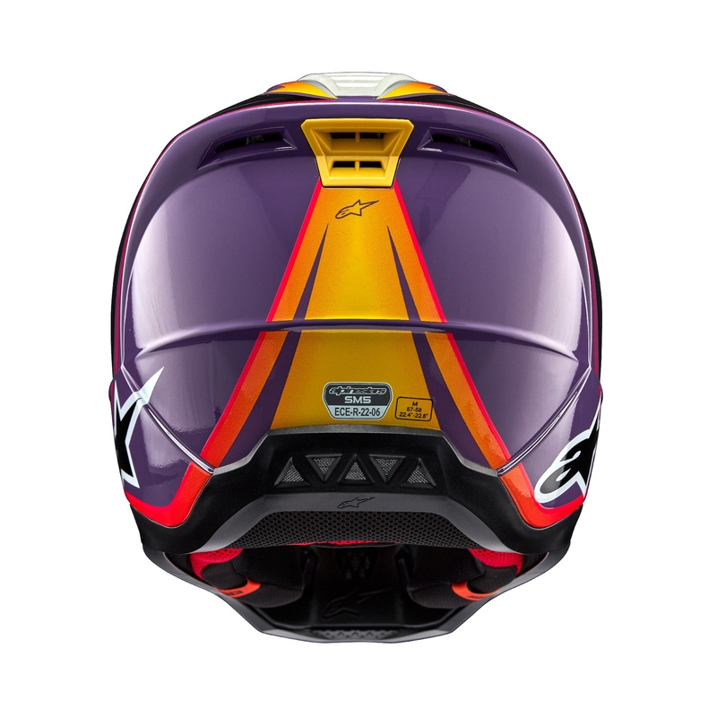 Alpinestars S-M5 Sail kaciga za motocross ljubičasta-crna-srebrna
