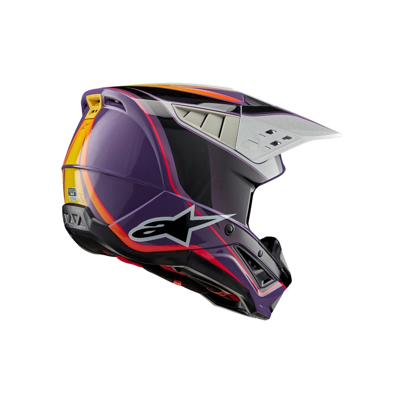 Alpinestars S-M5 Sail kaciga za motocross ljubičasta-crna-srebrna