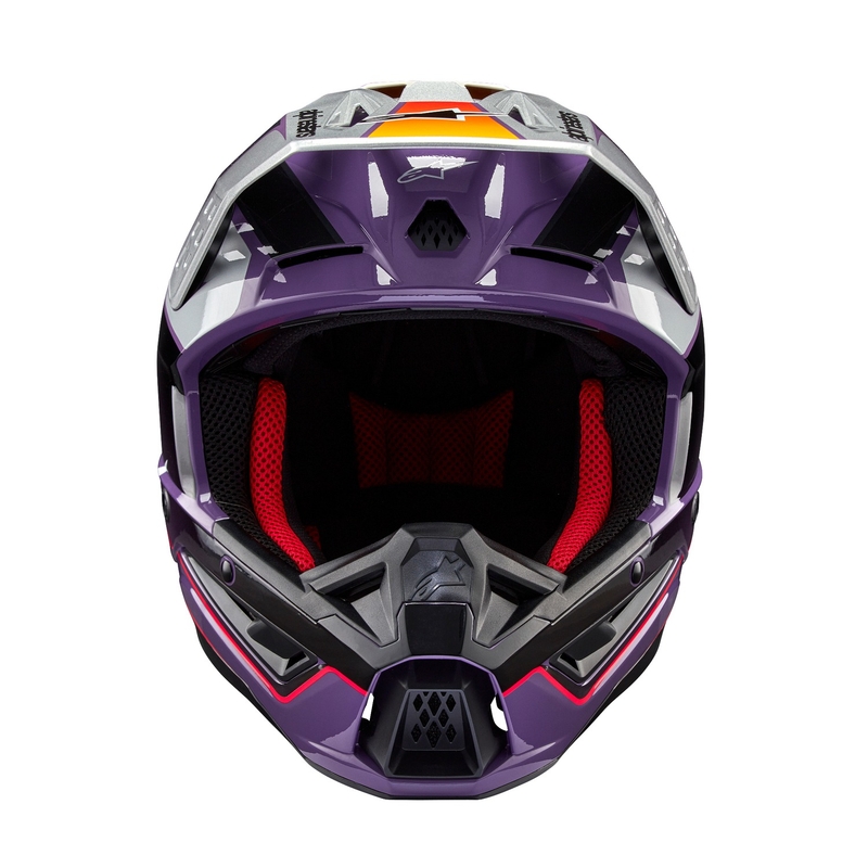 Alpinestars S-M5 Sail kaciga za motocross ljubičasta-crna-srebrna