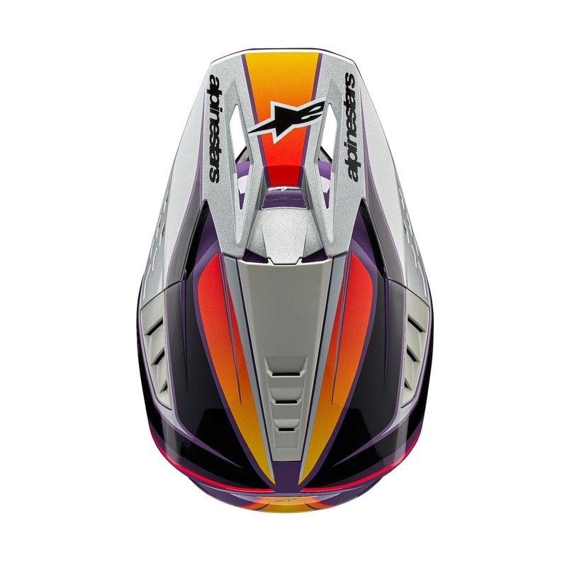 Alpinestars S-M5 Sail kaciga za motocross ljubičasta-crna-srebrna